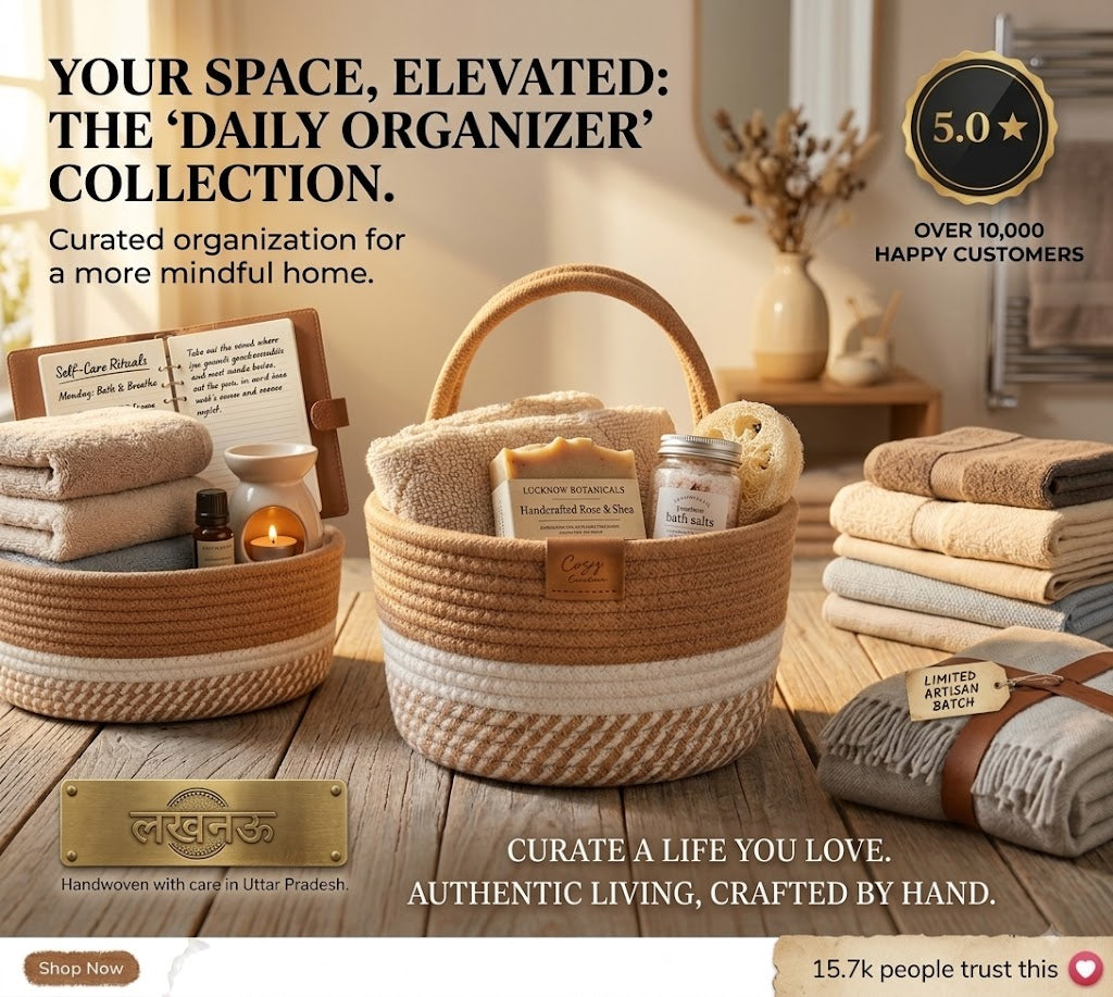 BohoLuxe Woven Storage Basket