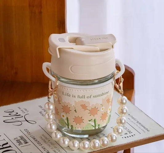Elegant Bottle By HappyMonk with Straw