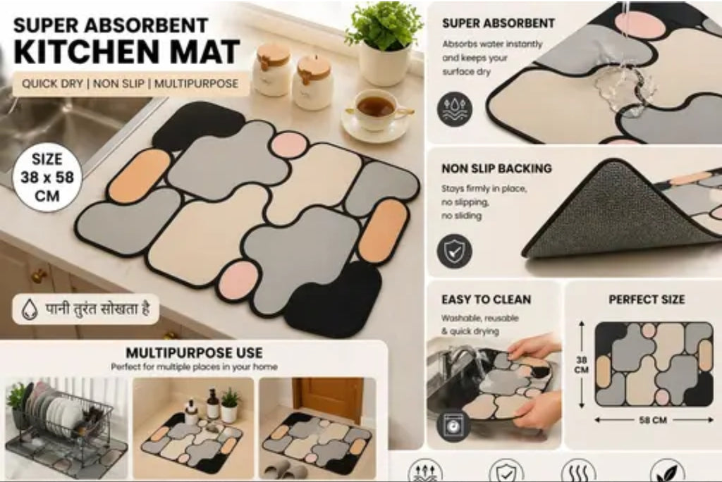 Happy Monk Absorbent Floor Mat