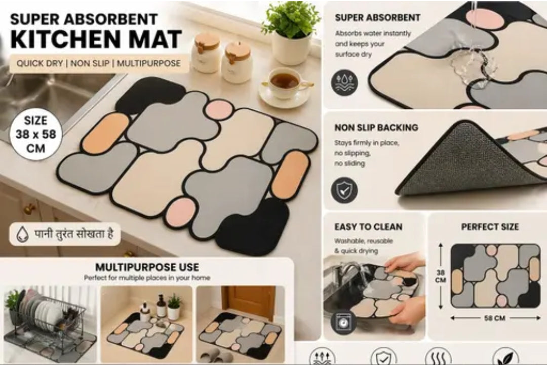 Happy Monk Absorbent Floor Mat