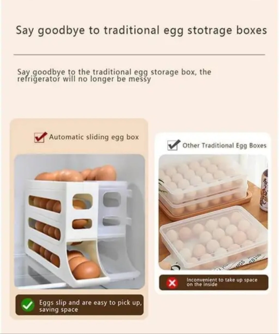 Happy Monk Auto Rolling Egg Rack