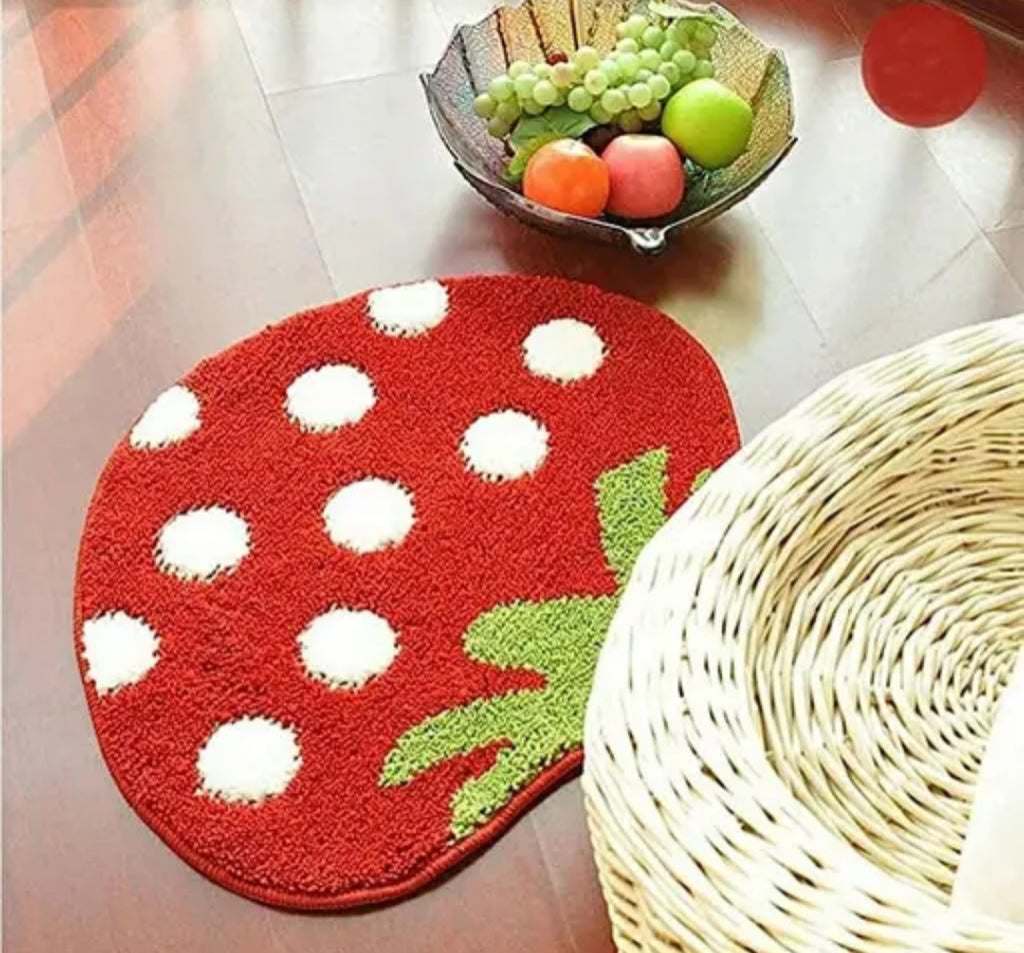 Happy Monk Red Strawberry Doormat