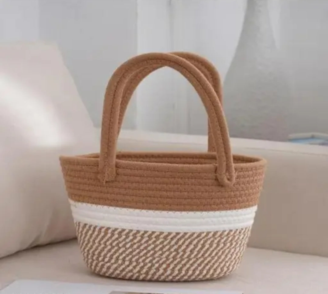 BohoLuxe Woven Storage Basket