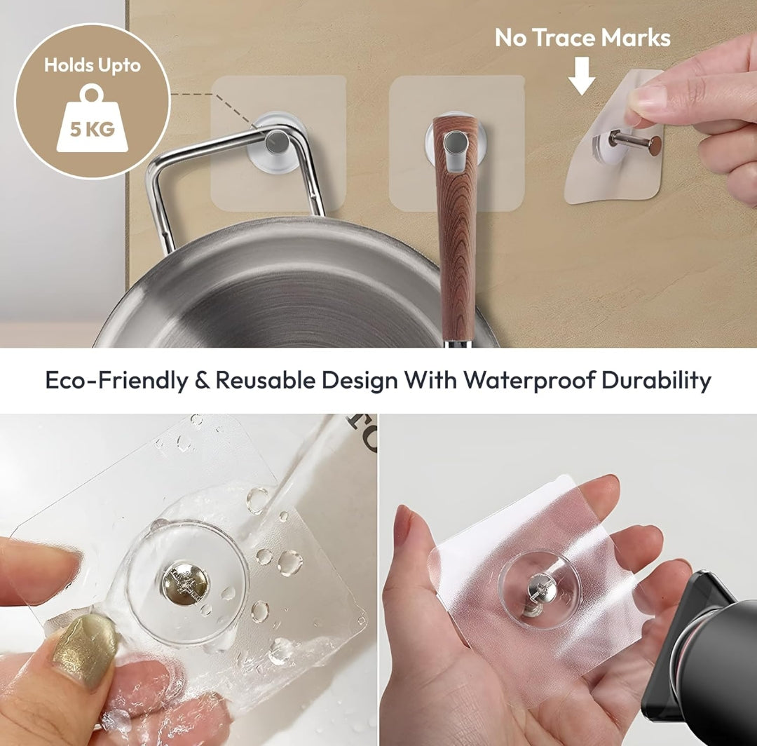 HappyMonk Hooks for Wall – No Drilling, No Damage