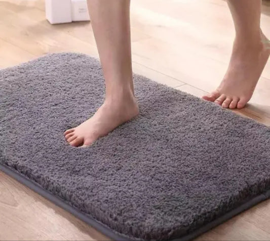 Makhmali Silver Grey Mat For Bedroom, Kitchen & Washroom | BUY 1 GET 1 FREE