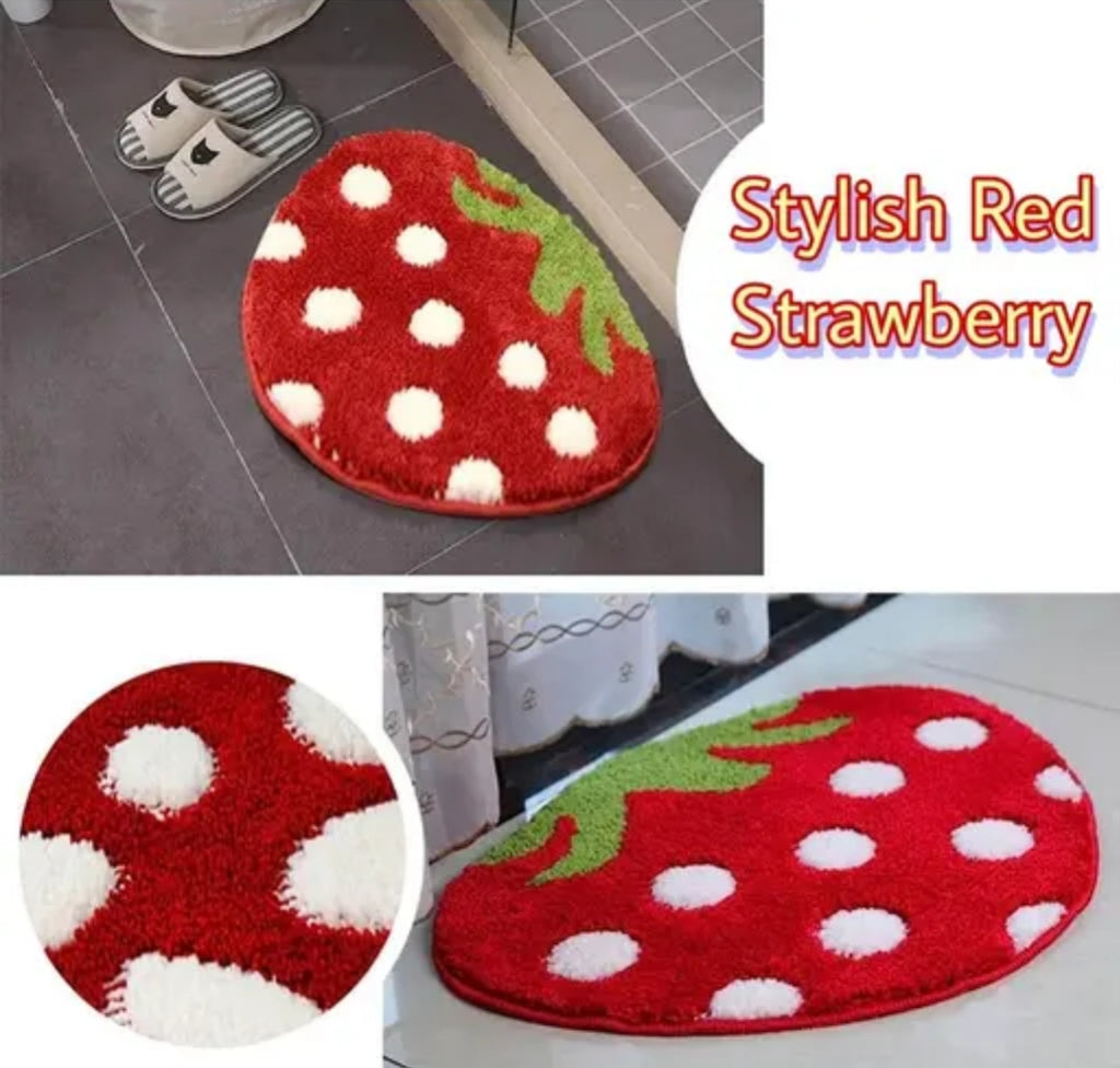 Happy Monk Red Strawberry Doormat