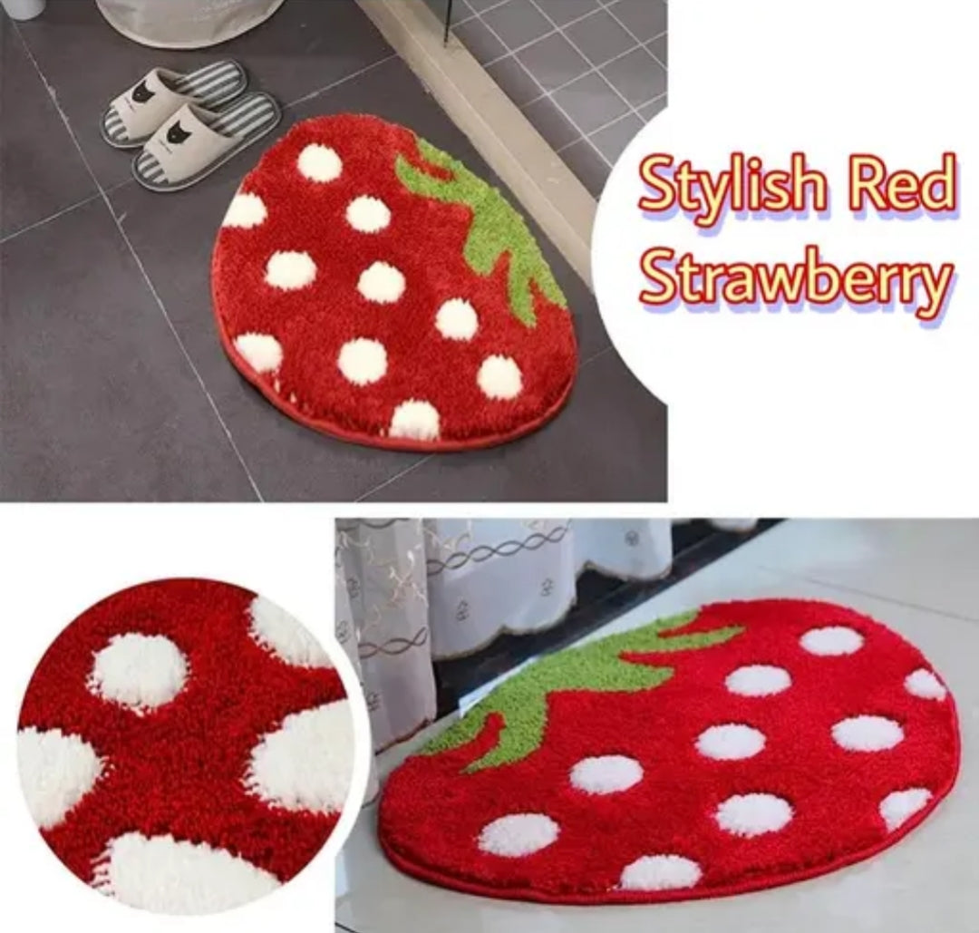 Happy Monk Red Strawberry Doormat