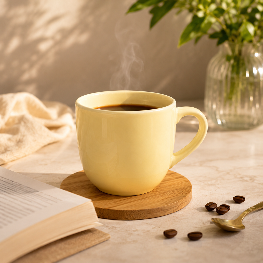 Cute Yellow Cup By HappyMonk
