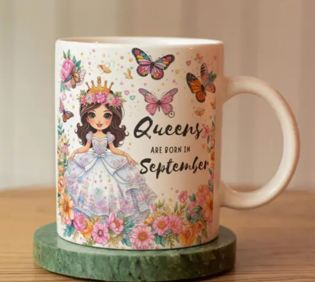 Queens are Born in September Special Mug By HappyMonk 🧡