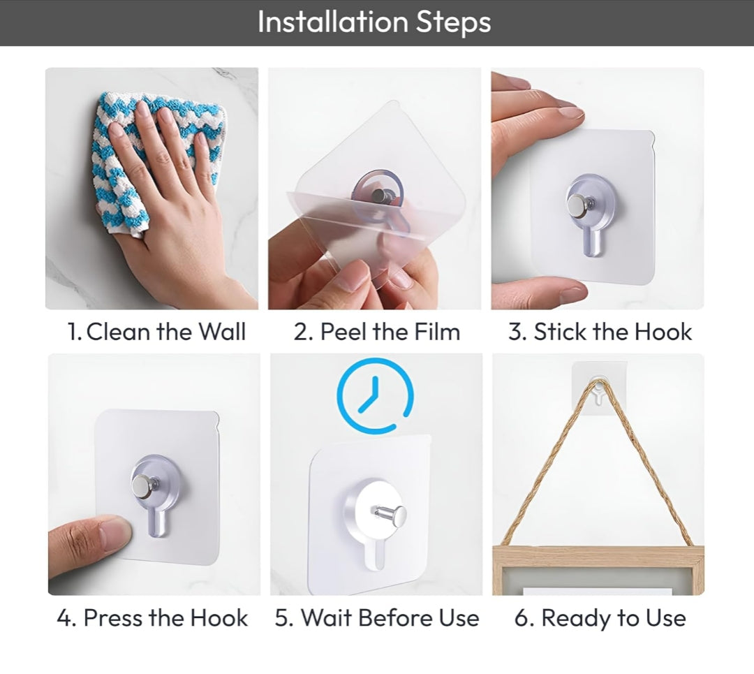 HappyMonk Hooks for Wall – No Drilling, No Damage